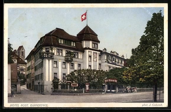 Cartes postales: AK Rapperswil, Blick zum Hotel Post – D'occasion à Berlin par bartko-reher