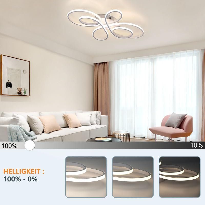 Lustres & lampes de plafonds: LED Deckenleuchte Deckenlampe Schmetterling 65W dimmbar – Neuf avec emballage d'origine à Basel par EchoPeak 4