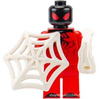 marvel Scarlet Spiderman Minifigure Red Suit Web
