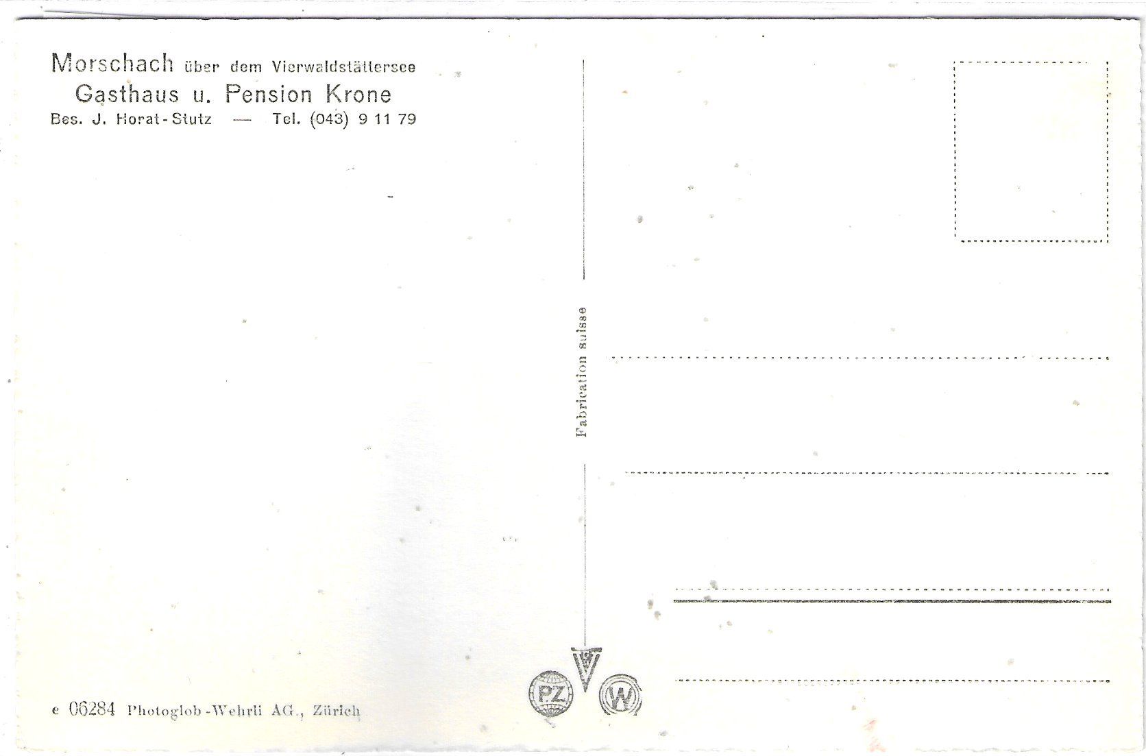 Cartes postales: Morschach - Gasthaus-Pension Krone – D'occasion à Ettingen par Kartenplanet 1