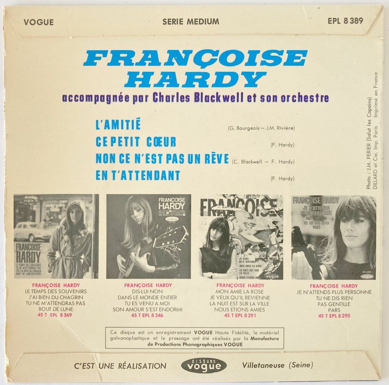 Dischi in vinile: FRANCOISE HARDY - L'AMITIE – Usato da Bottens venduto da hotter-than-hell 1