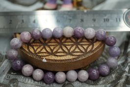 Lepidolith Rosa    Natur Armband  (8mm) 🌑🔥