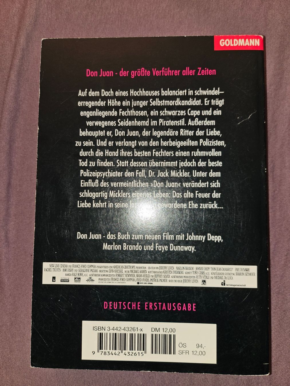 Bücher: Buch: Don Juan de Marco – Gebraucht aus Thun von Shame 1