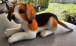 Plüschhund Beagle Stofftier mehrfarbig neu