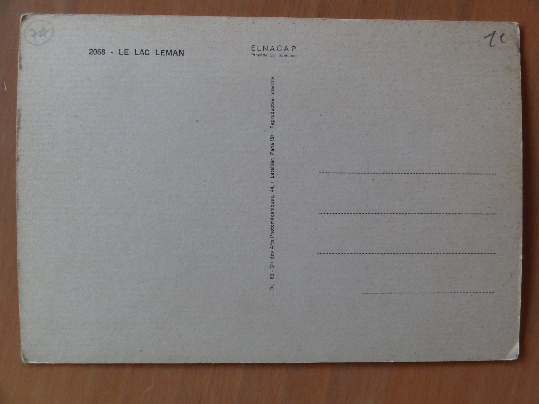 Cartoline postali: Genève - Région et lac léman – Usato da St Léonard venduto da Riglin 1