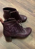 Brako Leder Stiefellete Bordeaux Aubergine 37 Top Zustand