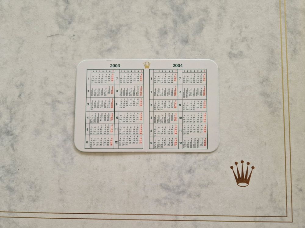 Rolex Kalender 2003 2004  Kaufen auf Ricardo