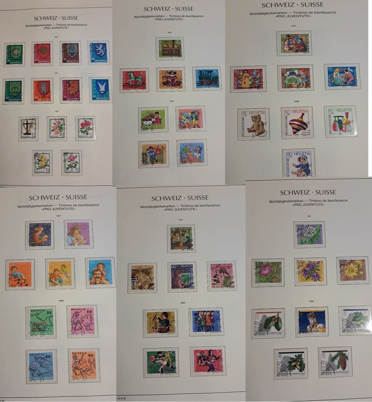 Alle Briefmarken: Pro Juventute Briefmarken 1913-2000, 34 Seiten – Gebraucht aus Münchwilen AG von Nesar 4