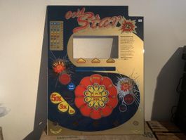Retro Gold Star Spielautomat -Scheibe Front Panel -*Rarität*