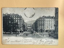 Genève - Rue du Mont-Blanc - belebt - 1907
