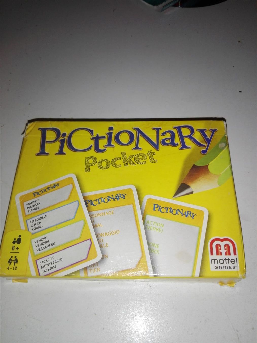 Mattel Giochi: Pictionary Pocket   (De-Fr-It)   -Mattel – Usato da St.Galllen venduto da elkaphone