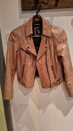 Lederjacke Gr. 36 Cognac