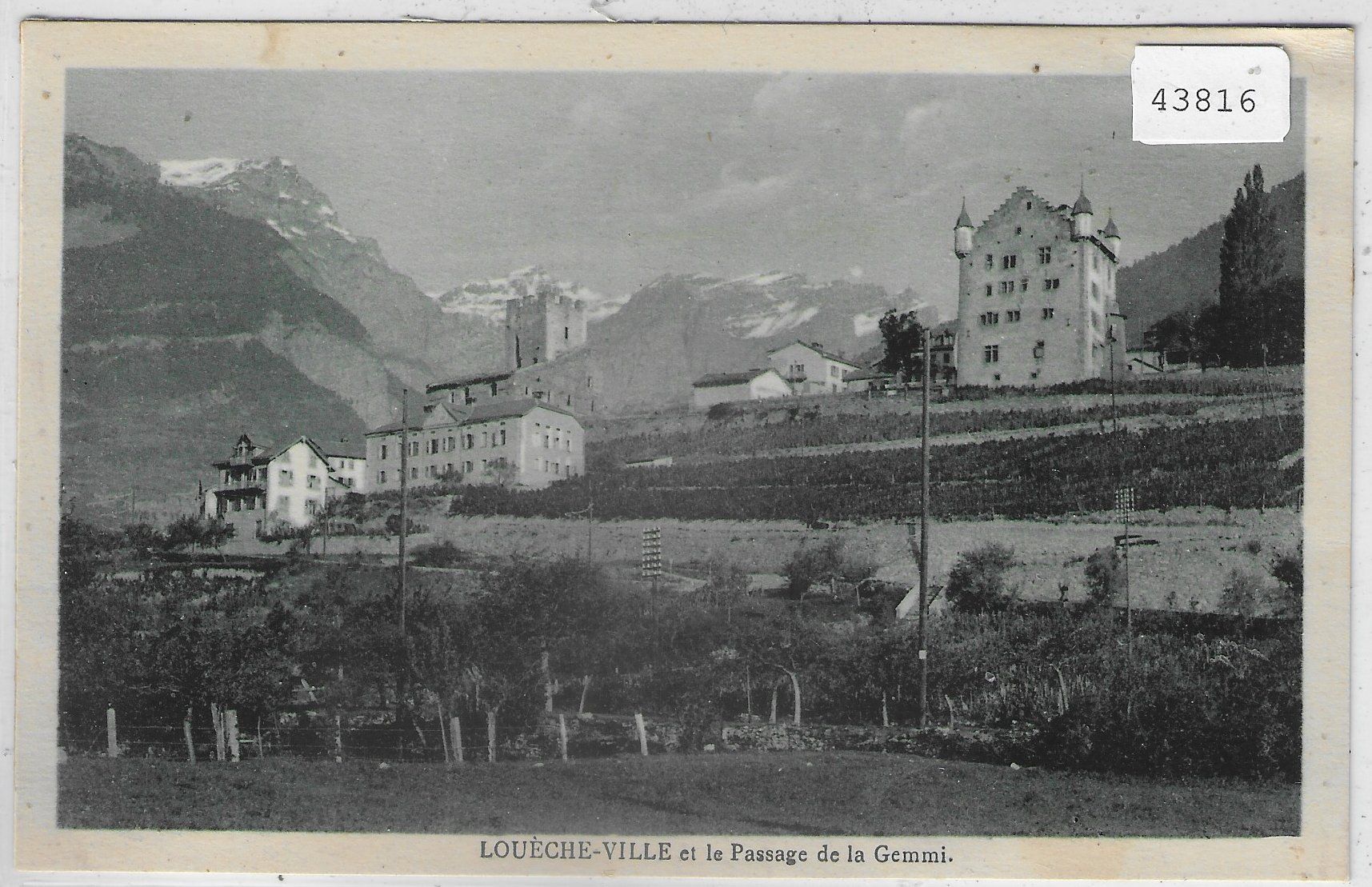 Cartoline postali: Loueche-Ville et le Passage de la Gemmi – Usato da Ettingen venduto da Kartenplanet