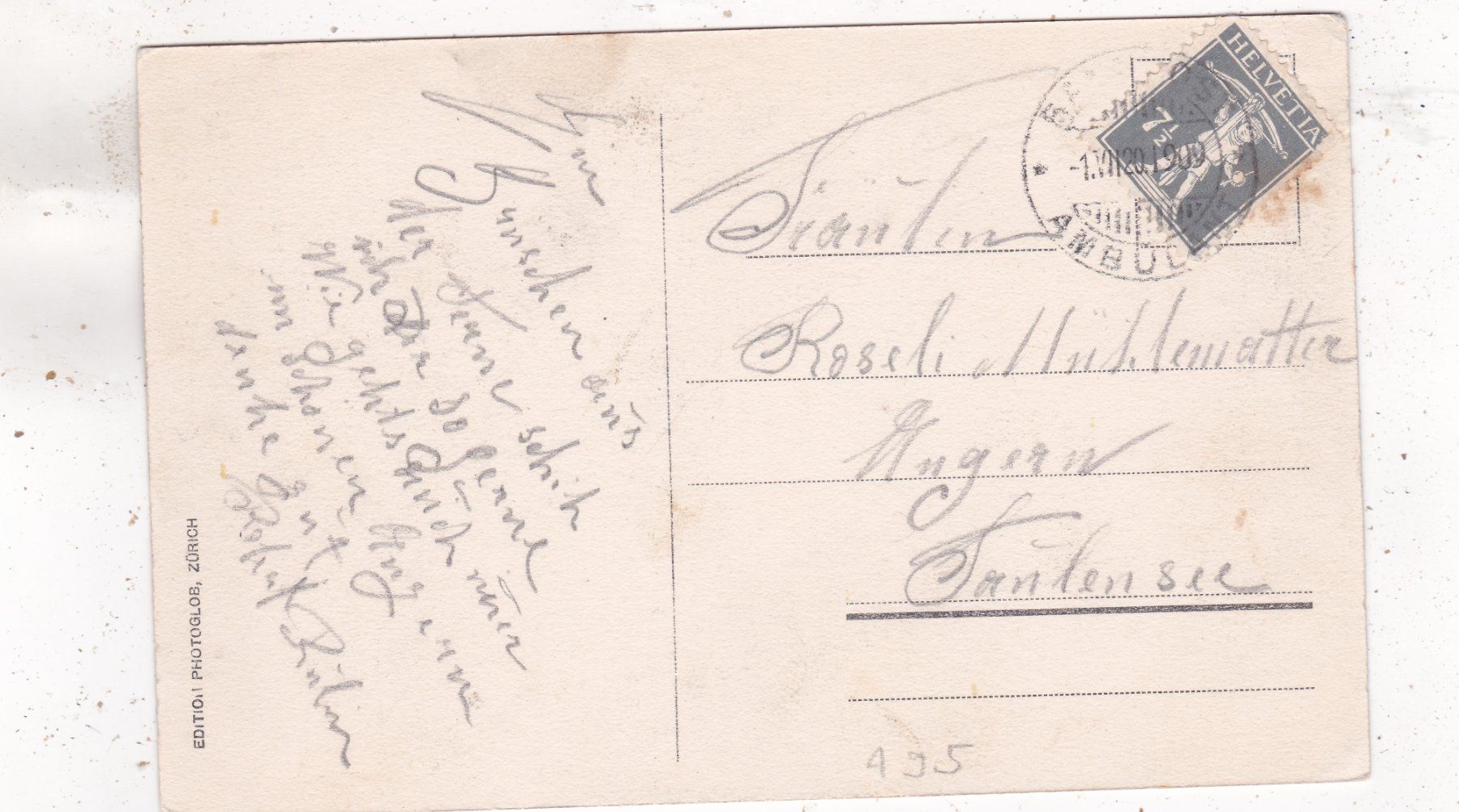 Cartoline postali: Gemmi Hotel Wildstrubel 1920 – Difettoso da Herisau venduto da Lisegrat2008 1