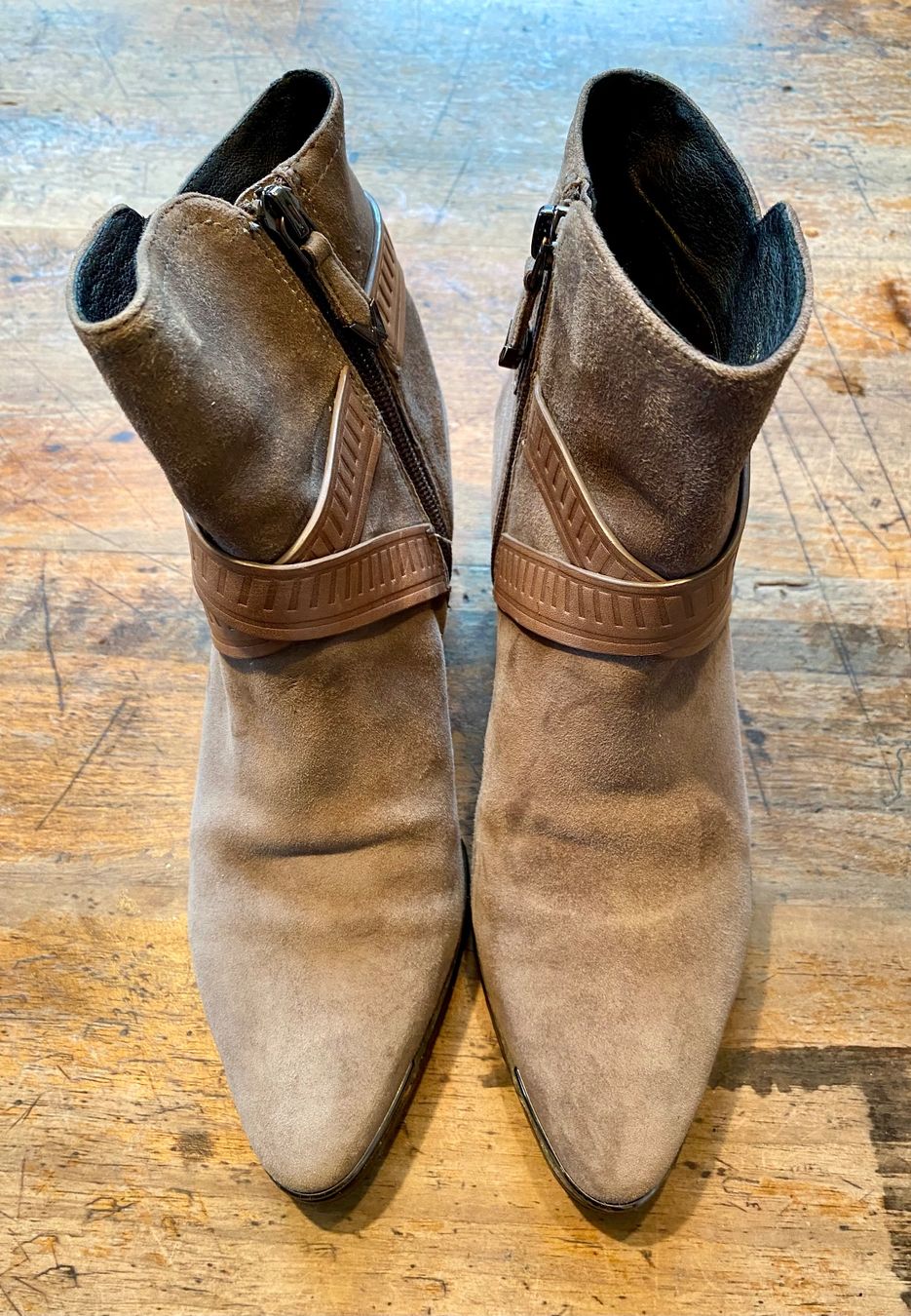 Damenschuhe: Wildleder Stiefeletten Gr. 38 – Gebraucht aus Luzern von i-love-guacamole
