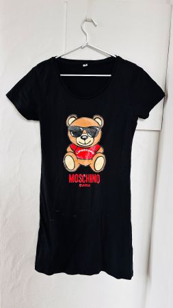 Moschino Swim T-Shirt mit Teddy Print, schwarz, Gr. S/M
