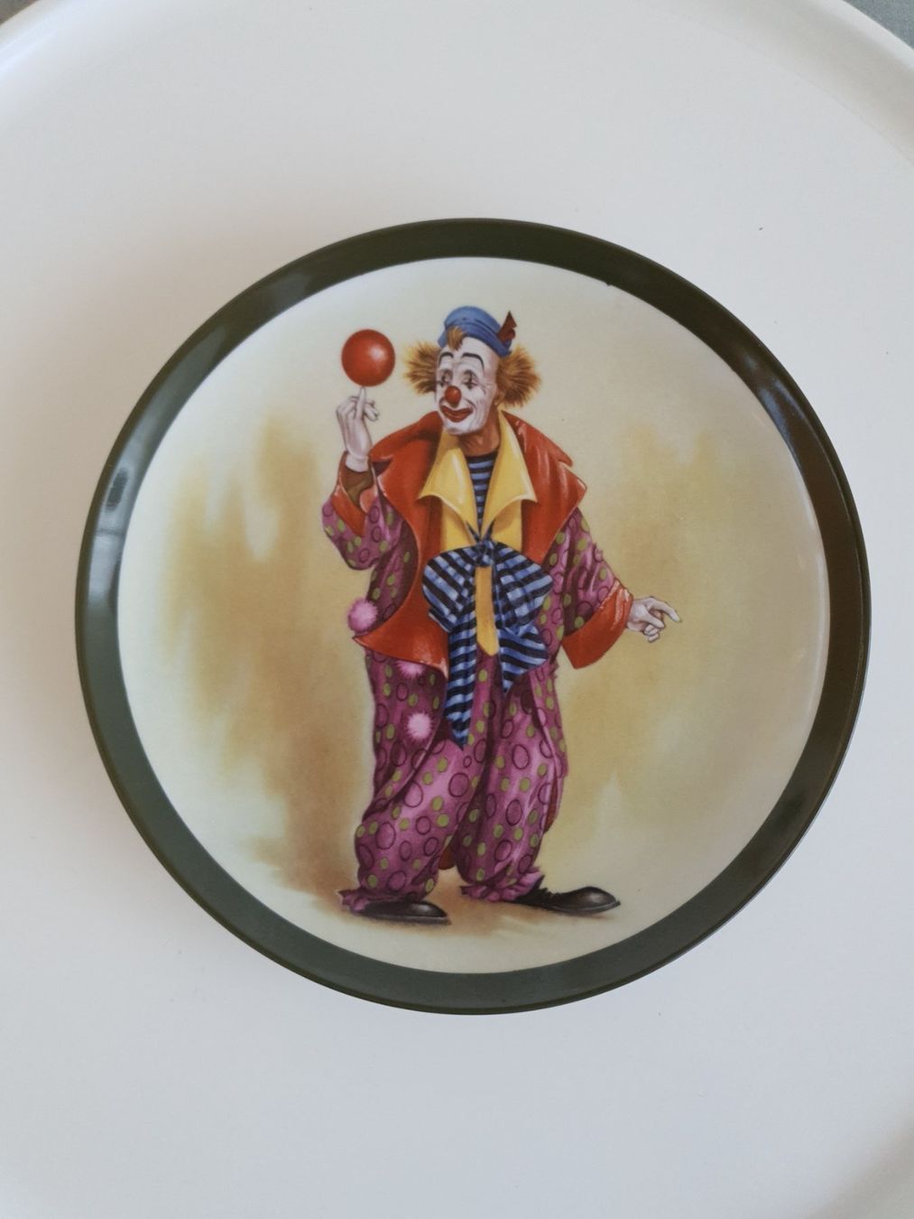 Teller: 70-80er J. Schweiz Sevelen" Ottlinger " 2 Wandteller Clown – Gebraucht aus Savièse von qm2710 3