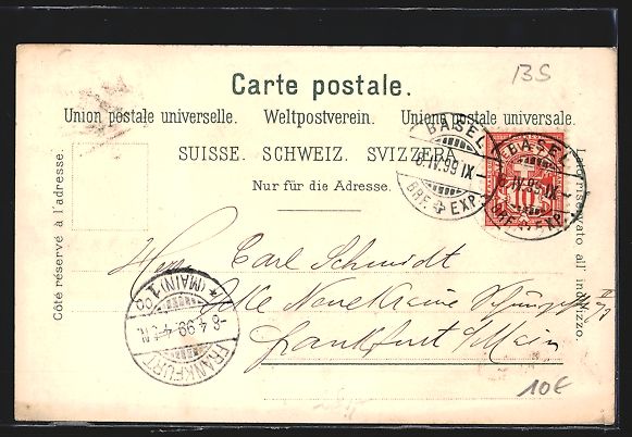 Cartoline postali: Litho Basel, Das Münster, St. Albanthor – Usato da Berlin venduto da bartko-reher 1