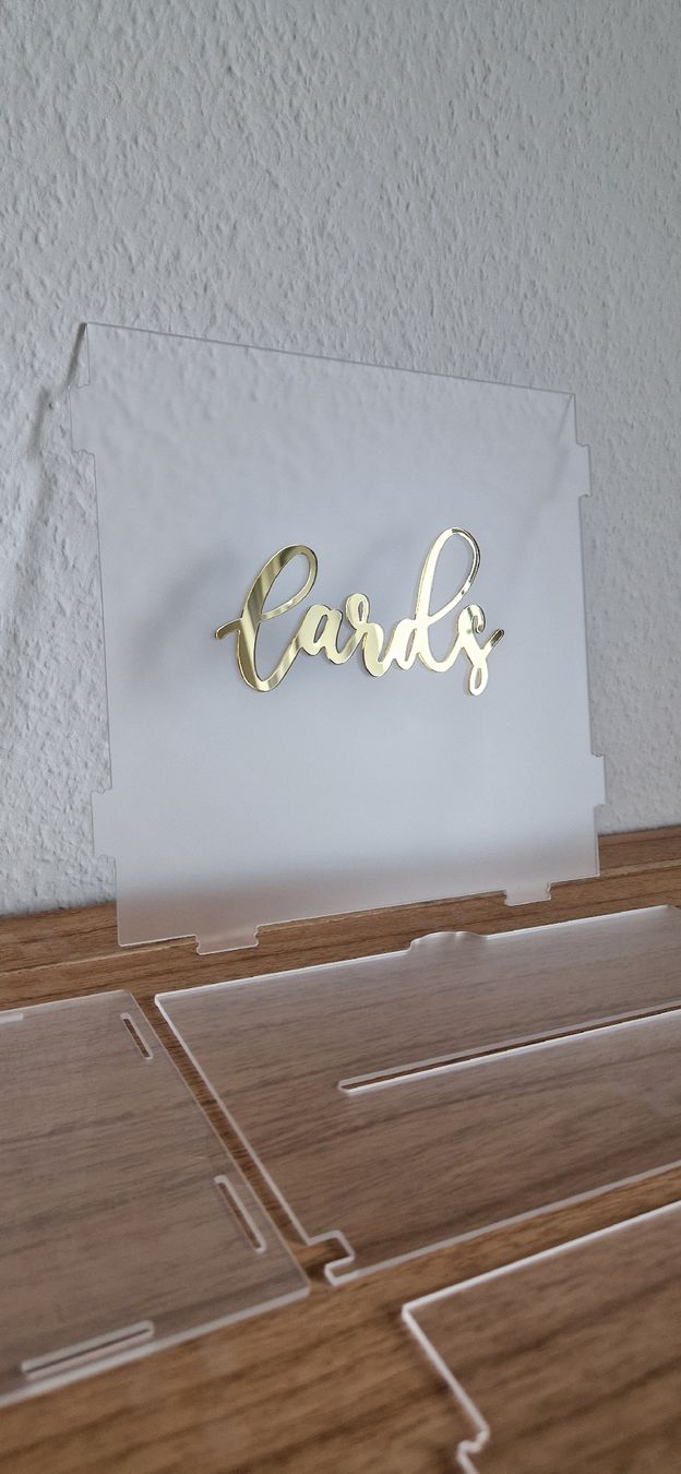 Alle Dekorationen: Kartenbox aus Acrylglas, gefrostet, Hochzeit – Neu (gemäss Beschreibung) aus Allschwil von merve_g 2