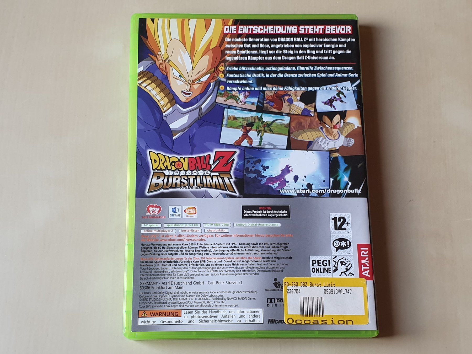 Microsoft Giochi: Dragonball Z Burstlimit – Usato da Stansstad venduto da collectorsshop 1