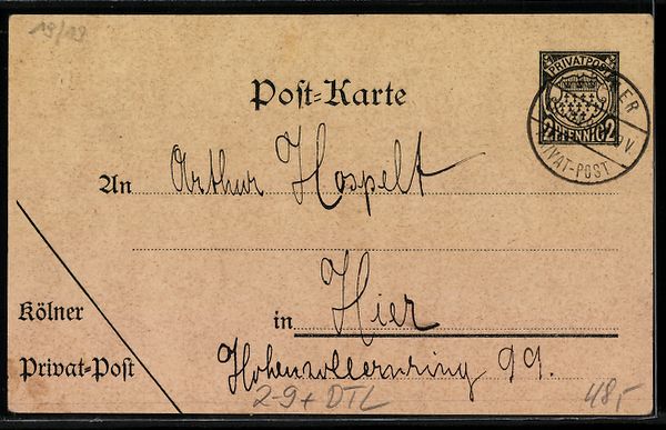 Cartoline postali: Litho Köln a. Rh., Enthüllung des Denk – Usato da Berlin venduto da bartko-reher 1
