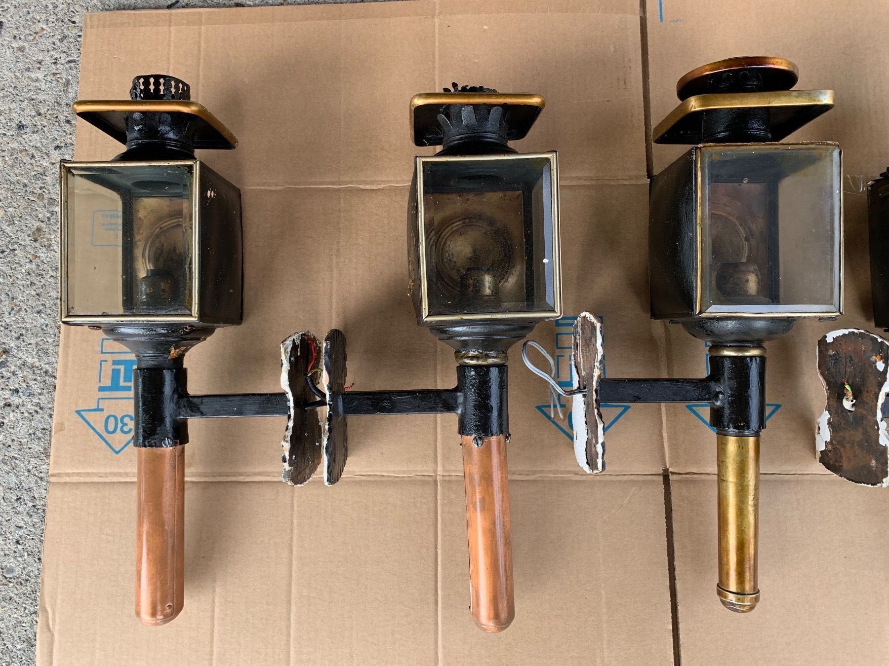 Carrozze: 4 antike Kutschenlampen – Usato da Feldbach venduto da Olive1 5