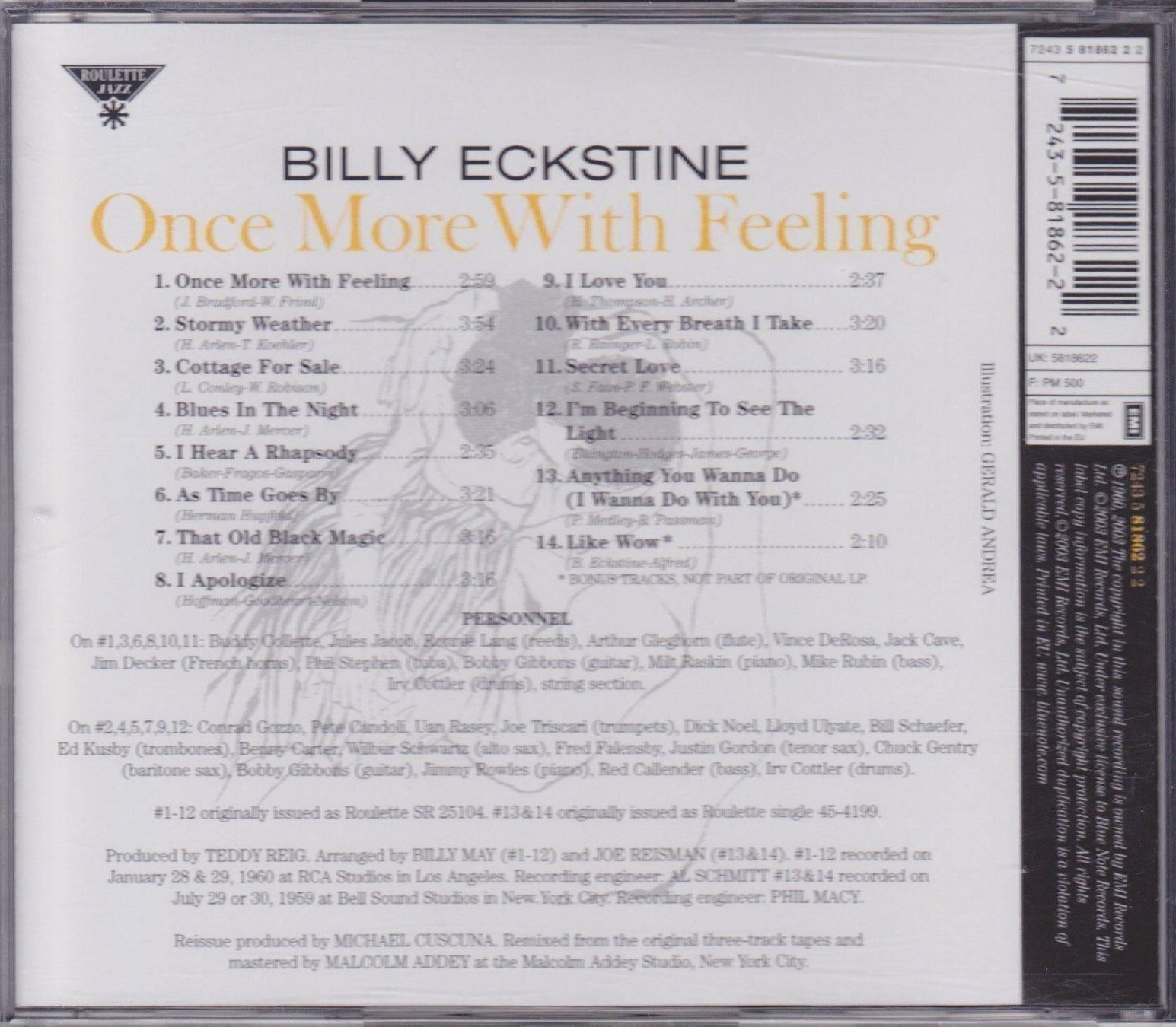 CD: BILLY ECKSTINE - ONCE MORE WITH FEELING – Usato da Lausanne venduto da sba_jg8r 1