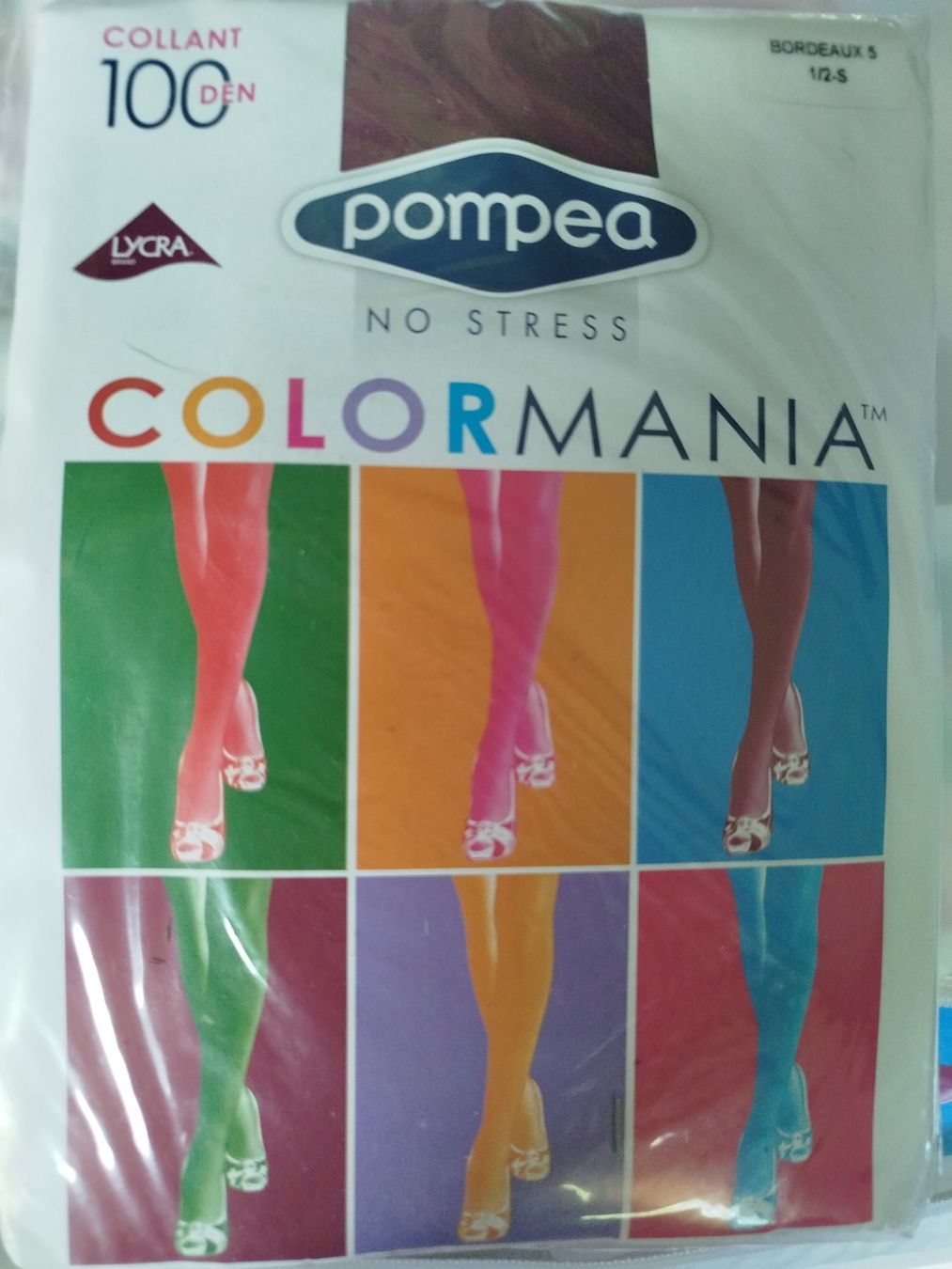 Calze & Collant: Collants couleur bordeaux 100 Den - Taille S – Nuovo e nell'imballaggio originale da Porrentruy venduto da Olifante 1