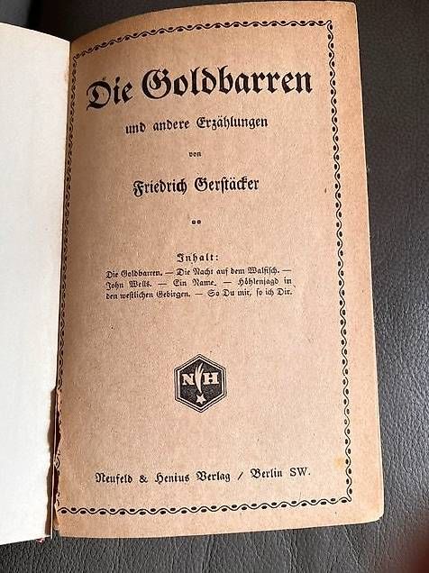 Libri: Friedrich Gerstäcker: Die Goldbarren – Usato da Eschlikon TG venduto da Farewell01 1