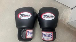 Boxhandschuhe Twins Special schwarz 10 oz neuwertig