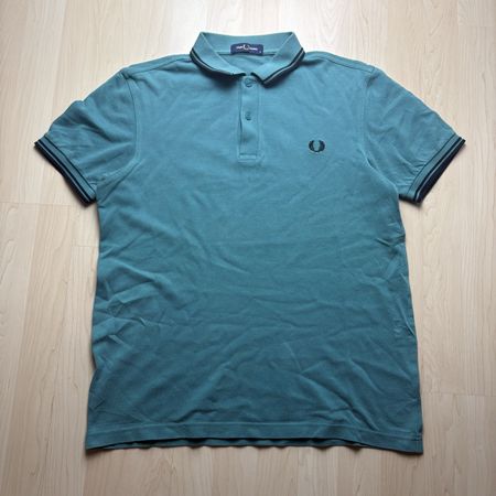 Fred Perry Poloshirt Mint/Schwarz(M)|Vintage|Y2K