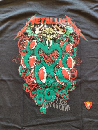 Metallica Blood Drive T-Shirt 2026 & Plektrum - ungetragen