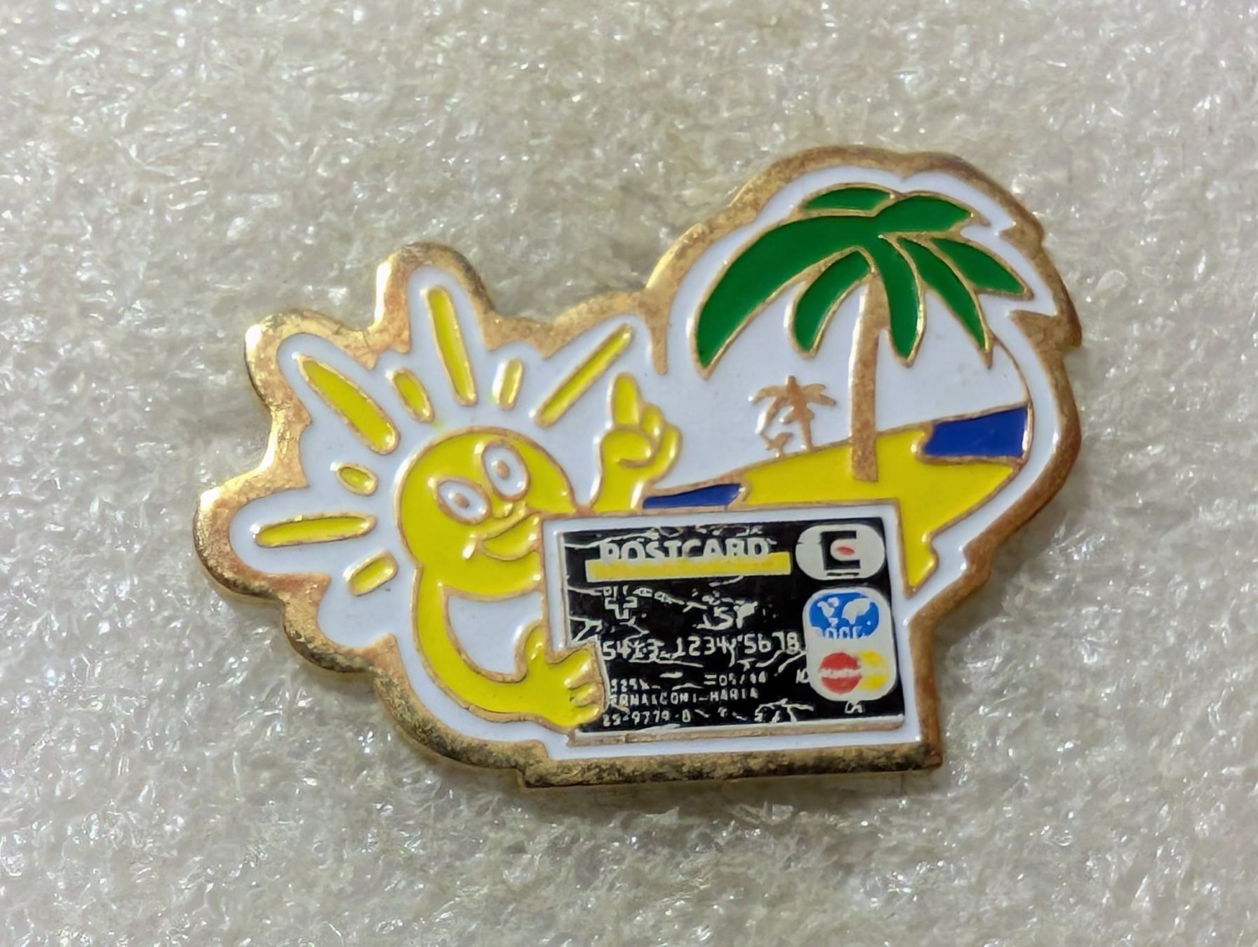 Placchette & Badge: Ansteckpin 100: PTT Postcard – Usato da Oppligen venduto da Pin-Fall-Shop