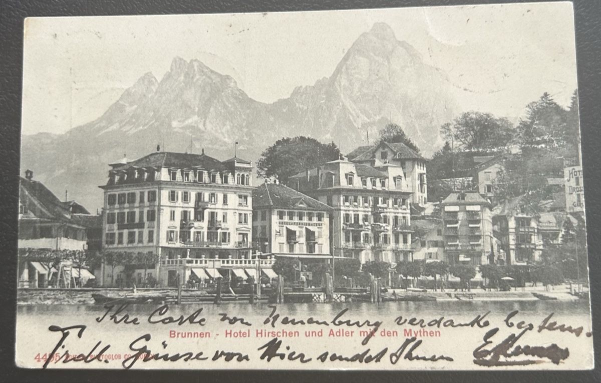 Cartoline postali: Brunnen Hotels – Usato da Horw venduto da Tellbub