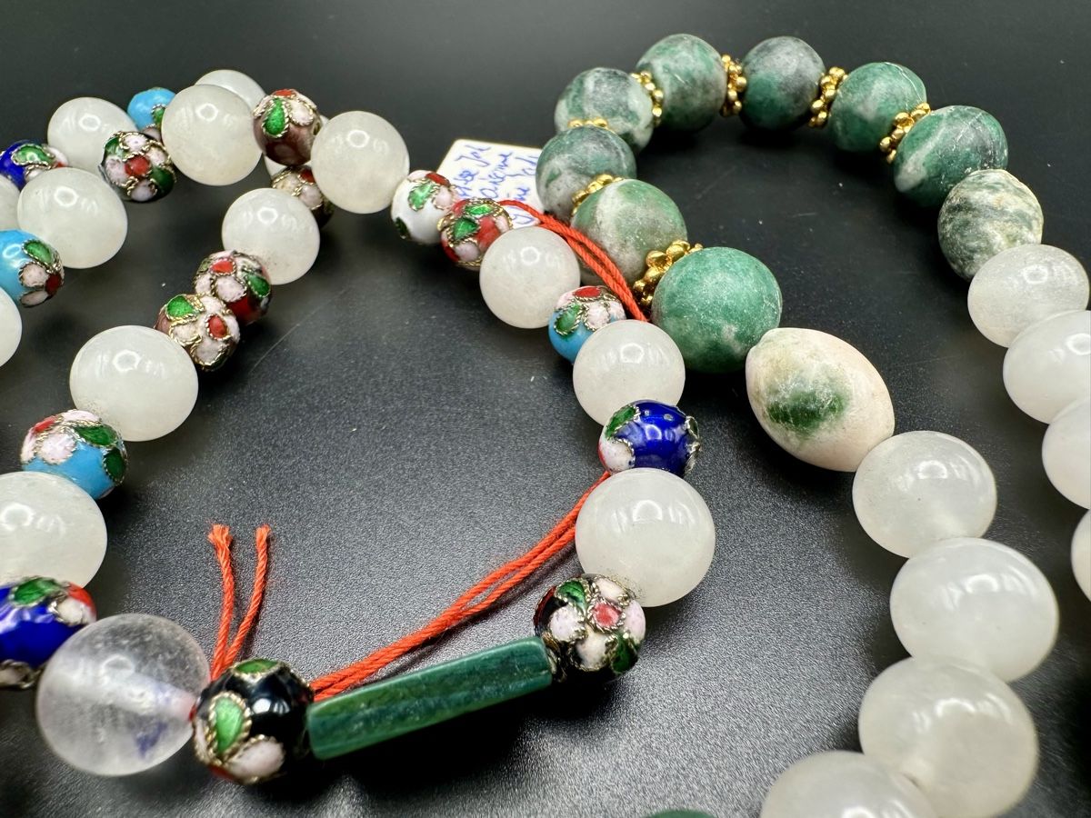 Ketten: Jade und Cloisonnè Perlen Halskette – Neu (gemäss Beschreibung) aus Lamone von LaCantinaMagica 6