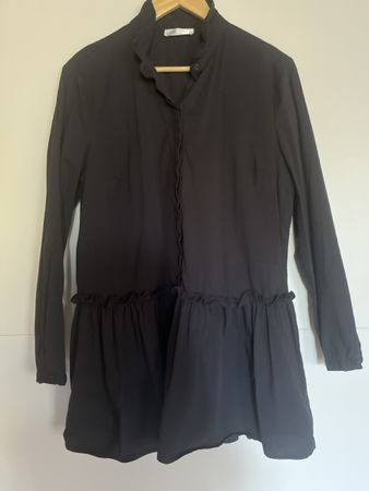 Bluse MSCH Copenhagenschwarz langarm S Tunika