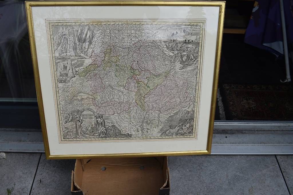 Foto & Immagini: Stahlstisch Mathaeus Seutter 1730 Schweiz – Usato da Brügg BE venduto da Aristotolius 3