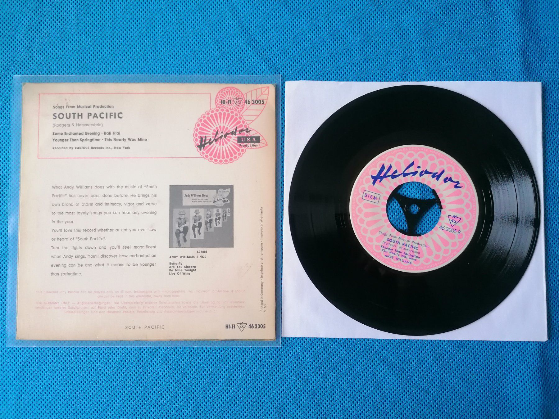 Dischi in vinile: Andy Williams – South Pacific – Usato da Emmenbrücke venduto da lamorak 1