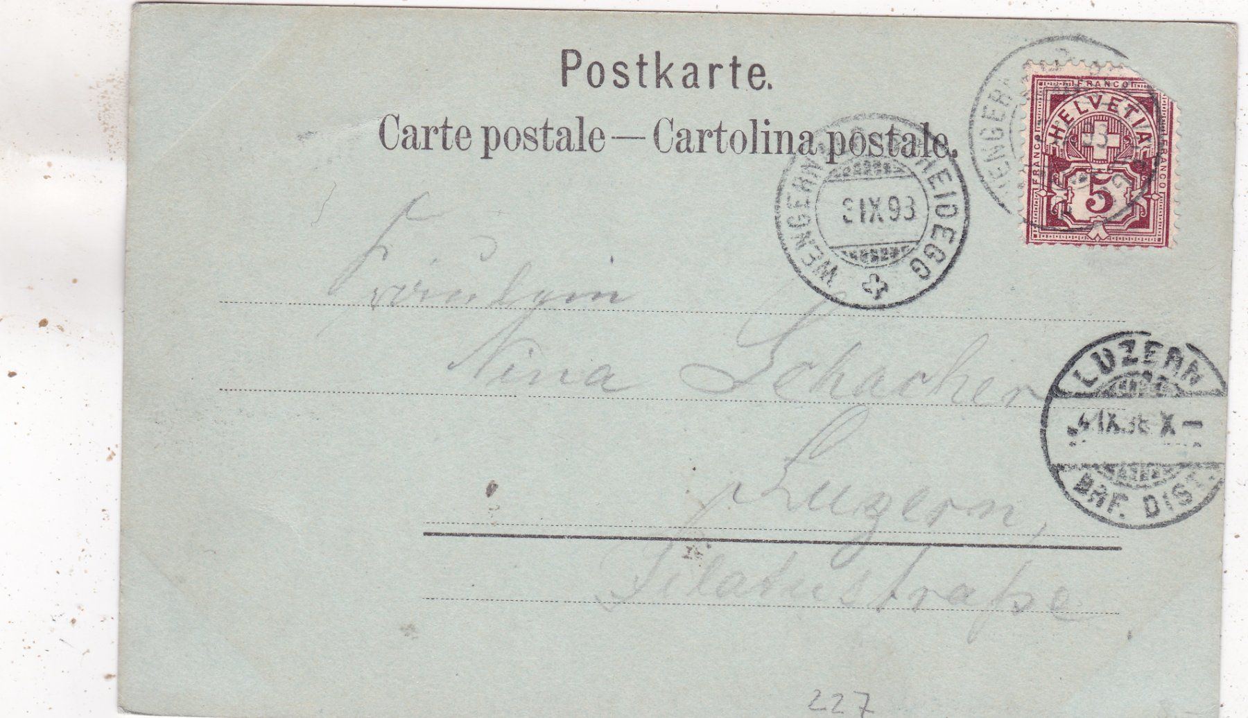 Cartoline postali: Wengernalp 1898 – Usato da Herisau venduto da Lisegrat2008 1