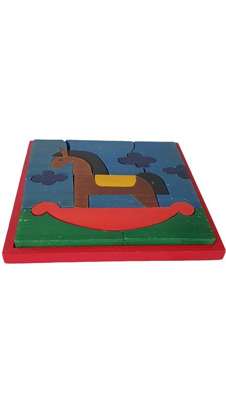 Puzzle: Holzpuzzle Motiv Schaukelpferd – Usato da Wangen b. Olten venduto da Restwert_Wangen 1