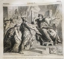 Holzstich 1862 - Joah beim König, Bibel
