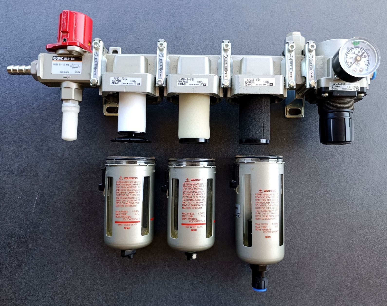 Ventilazione: SMC Druckluftfilter 4er Teil, WHS/AFD/AF/AFM/AR – Usato da Wil SG venduto da Donaldus
