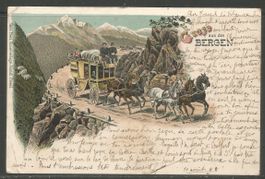 Carte P de 1898 ( Diligence au Col du Gurnigel )