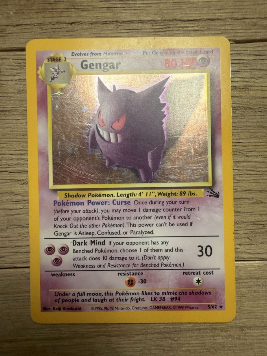 Cartoline: Gengar Holo 1999 Fossil – Usato da Muri AG venduto da SellingCards