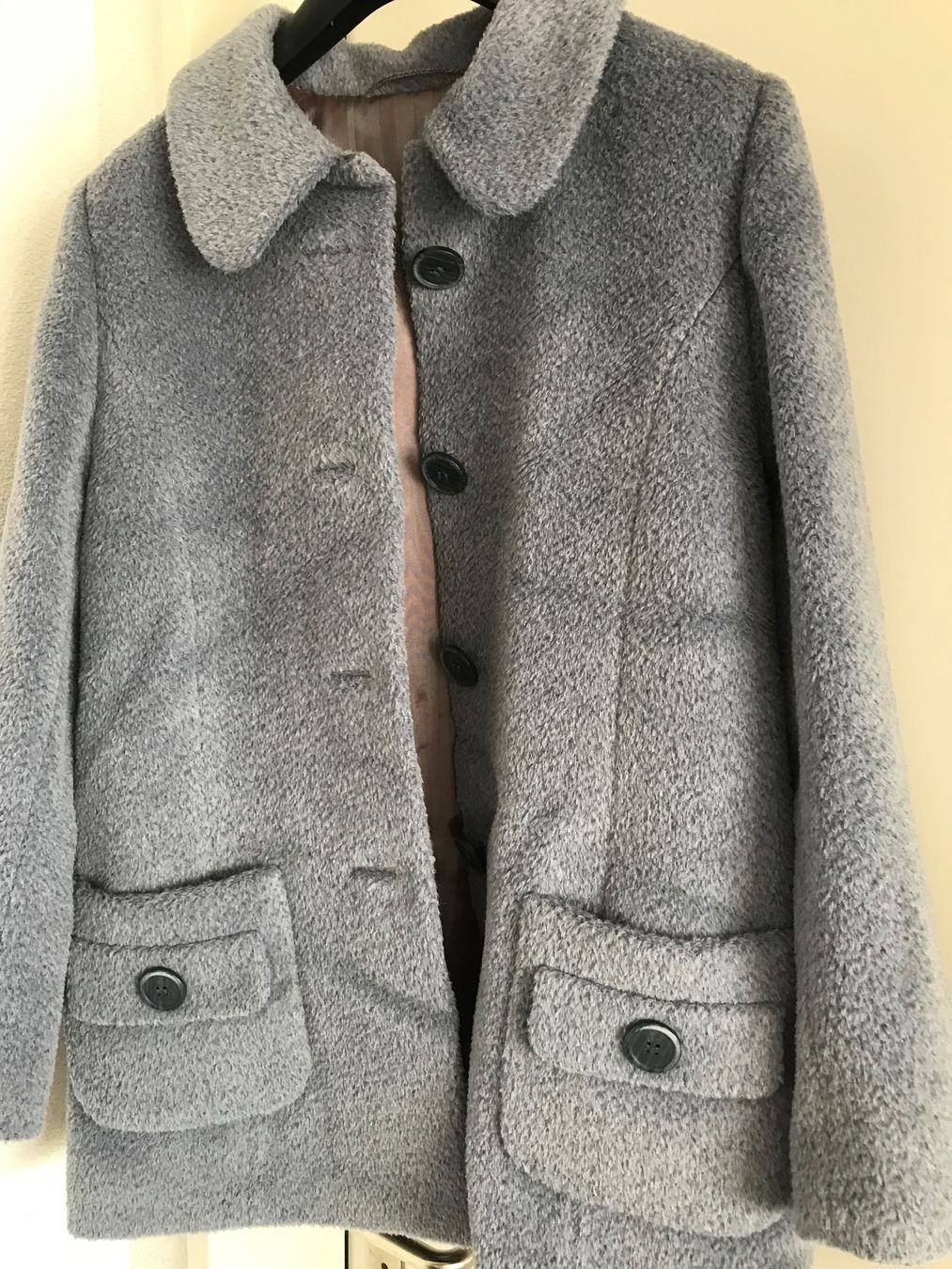 Cappotti: Warmer Damen Wollmantel, hellblau, Gr. 36 Winter – Usato da Niederteufen venduto da mix18 5