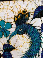 Vintage Batik Wandbehang aus Sri Lanka - Royaler Pfau