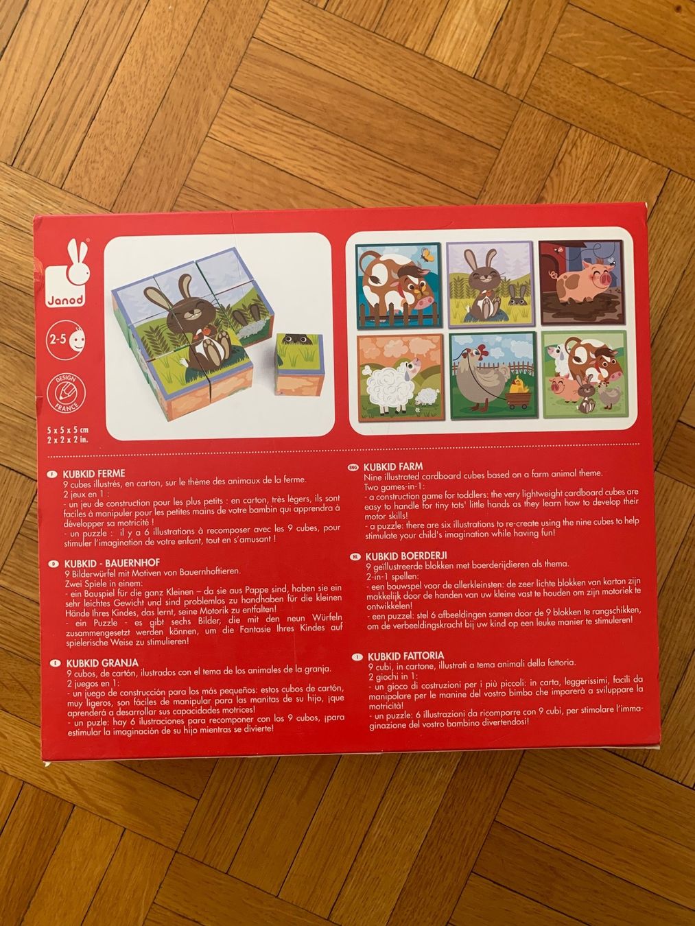 Janod Puzzle: JANOD   Cubi Fattoria – Usato da Minusio venduto da murimiri 1