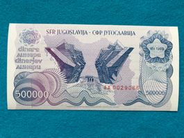 Jugoslawien 1989 - 500000 Dinara aUNC-UNC - AA0029066