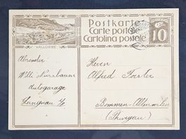CL23 Carte Postale + Timbre Suisse 1929