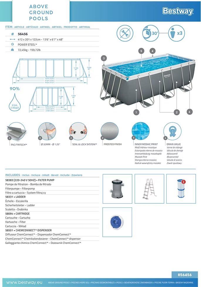 Bestway Piscine: Neu und OVP - Bestway Rectangular Frame Pool – Nuovo e nell'imballaggio originale da Niederdorf venduto da elBoscho 4